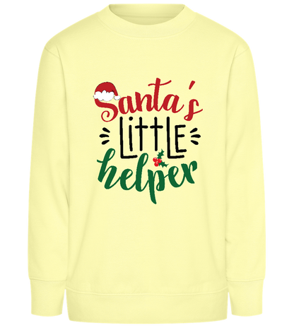 Santa's Helper Design - Comfort Kids Sweater_AMARELO CLARO_front