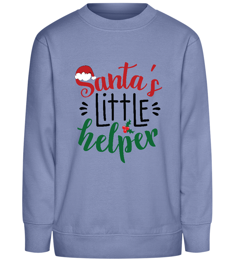 Santa's Helper Design - Comfort Kids Sweater_BLUE_front