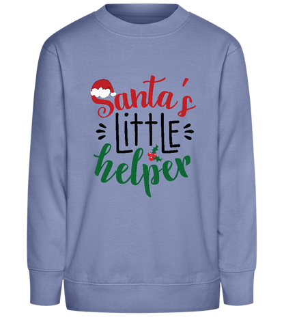 Santa's Helper Design - Comfort Kids Sweater_BLUE_front