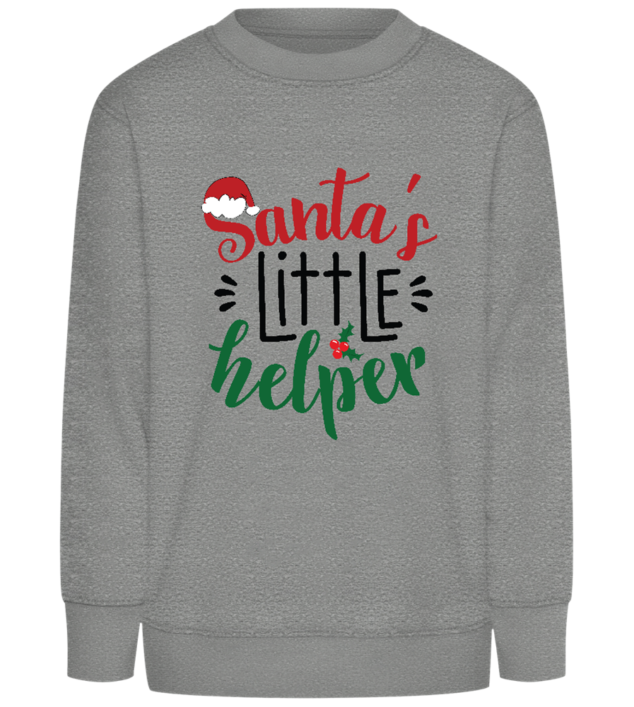 Santa's Helper Design - Comfort Kids Sweater_ORION GREY II_front