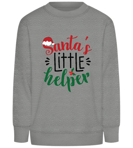 Santa's Helper Design - Comfort Kids Sweater_ORION GREY II_front