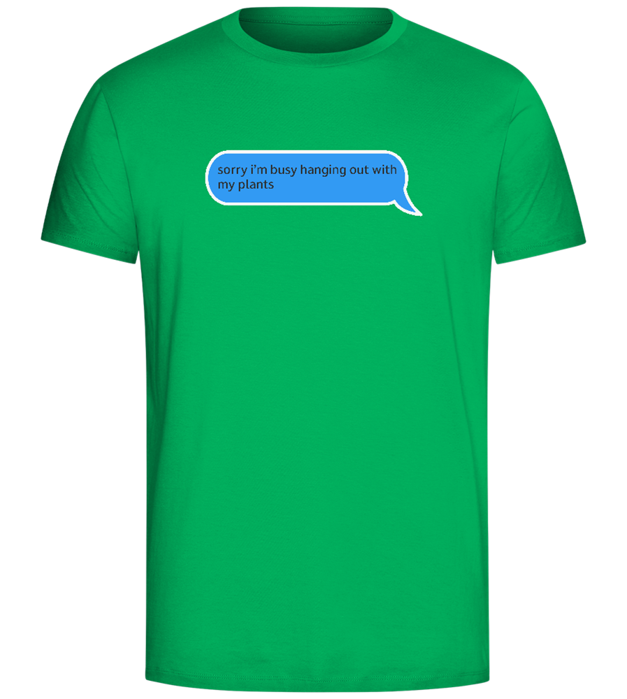 Sorry I'm Busy Design - Comfort Unisex T-Shirt_SPRING GREEN_front