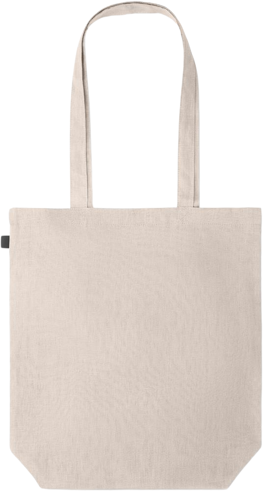 Zodiac Aquarius Design - Premium colored organic hemp tote bag_BEIGE_back