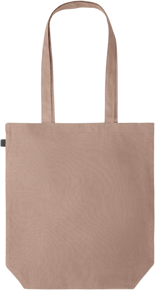 Zodiac Aquarius Design - Premium colored organic hemp tote bag_BROWN_back