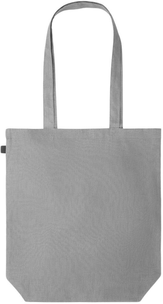 Zodiac Aquarius Design - Premium colored organic hemp tote bag_GREY_back