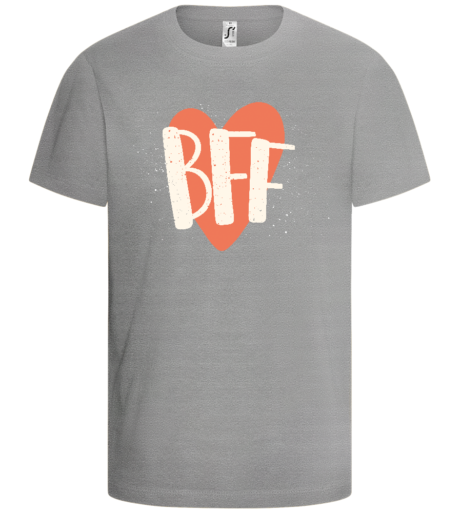 BFF Heart Design - Comfort kids fitted t-shirt_ORION GREY_front