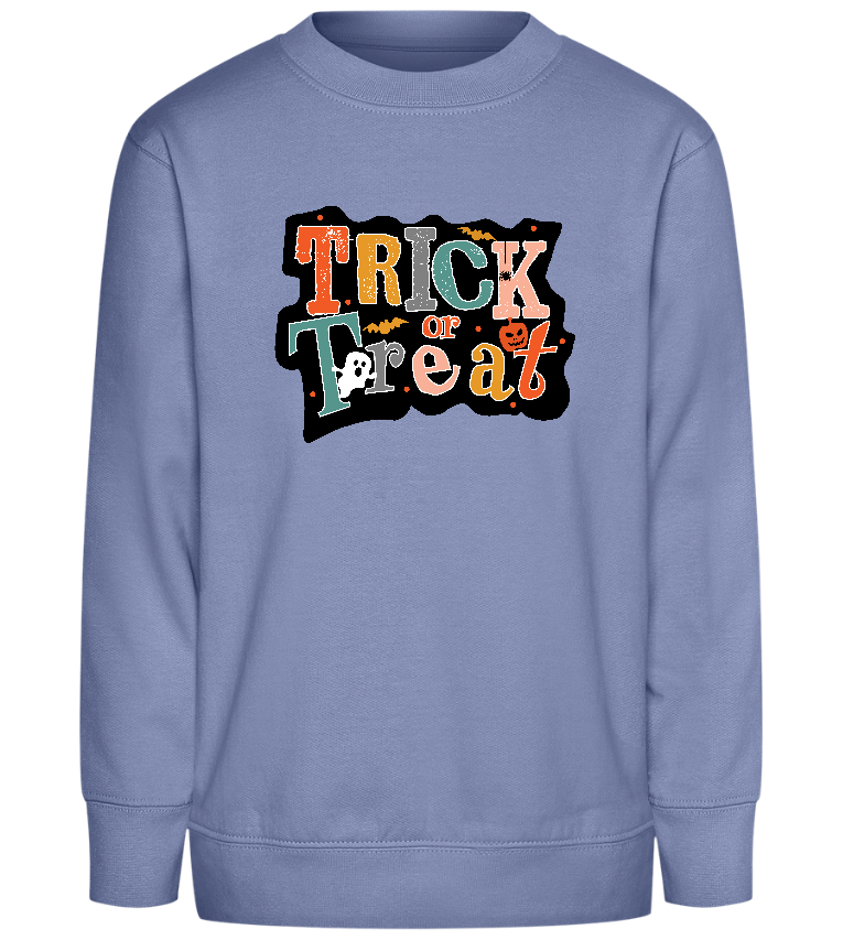 Trick or Treat Halloween Design - Comfort Kids Sweater_BLUE_front