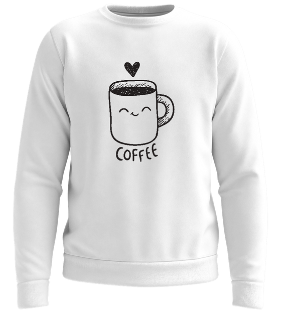 Cute Coffee Design - Comfort unisex sweater_WHITE_front