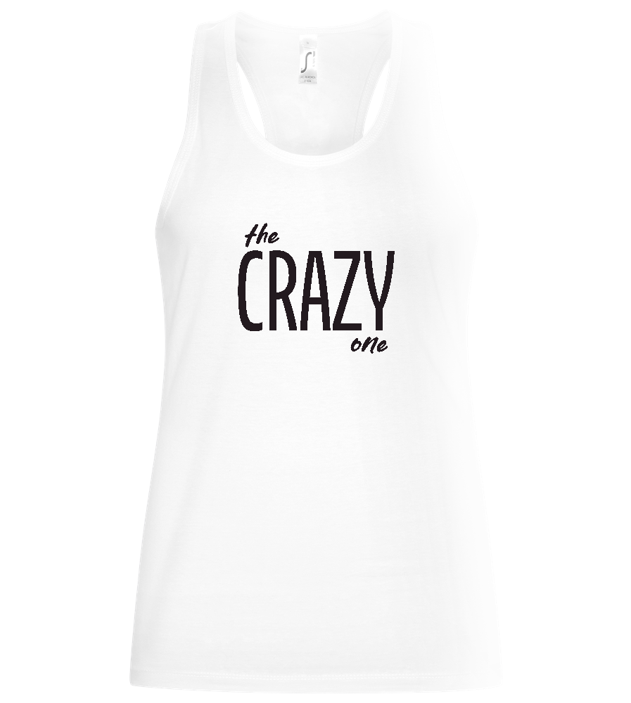 The Crazy One Design - Basic women's tank top_WHITE_front