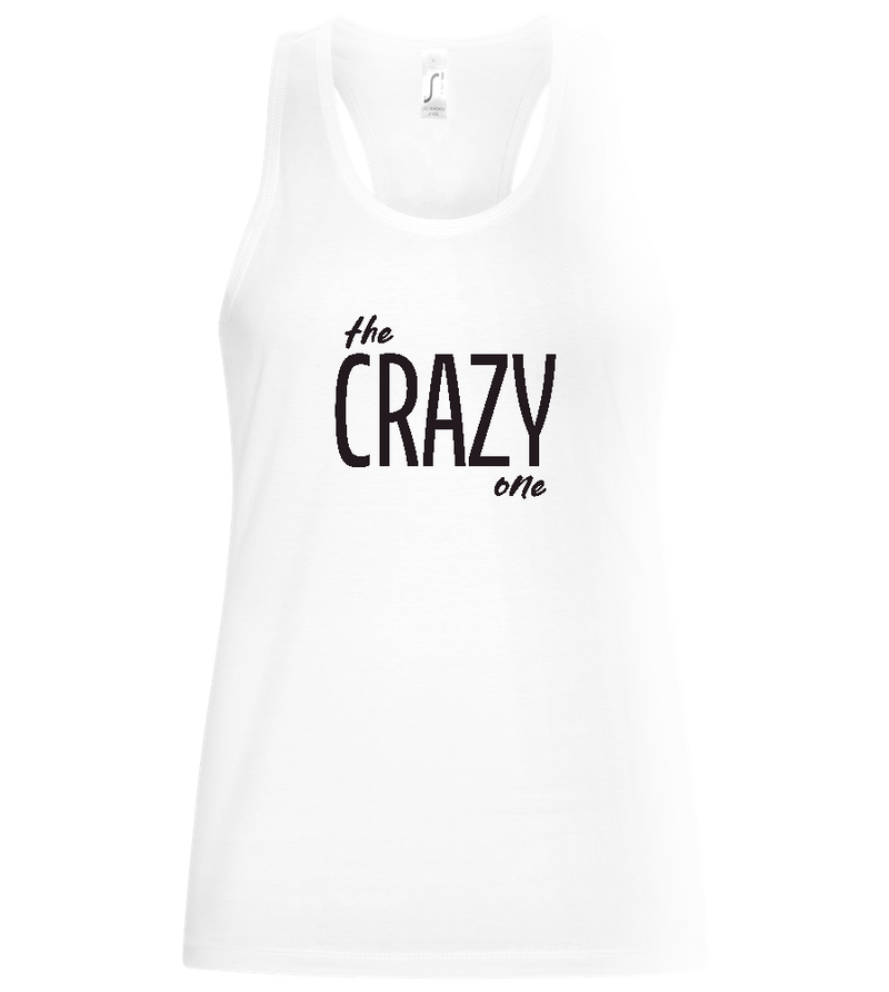 The Crazy One Design - Basic women's tank top_WHITE_front