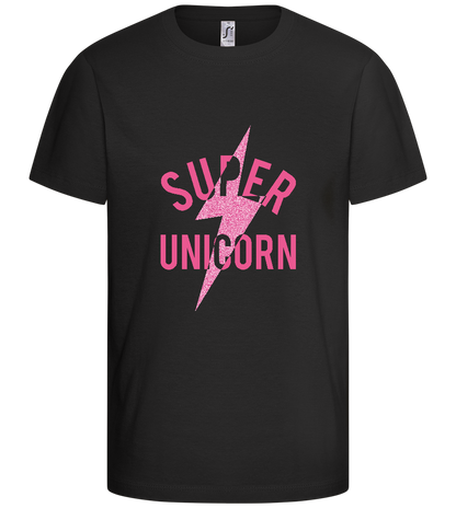 Unicorn Design  - Comfort kids fitted t-shirt_DEEP BLACK_front