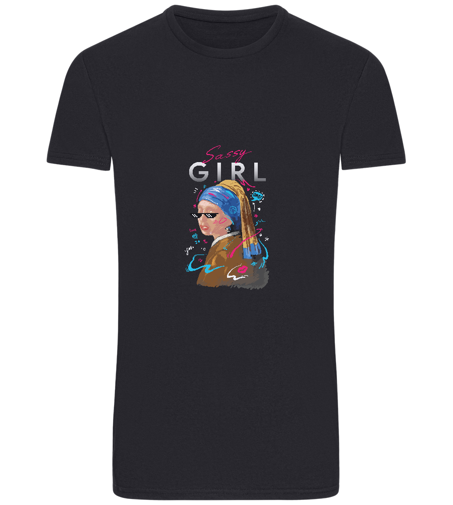 The Sassy Girl Design - Basic Unisex T-Shirt_FRENCH NAVY_front