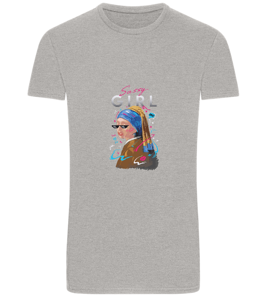 The Sassy Girl Design - Basic Unisex T-Shirt_ORION GREY_front