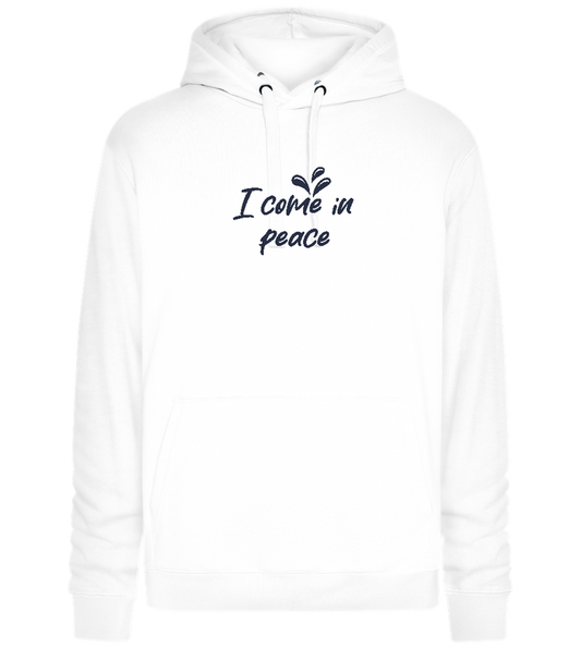 I Come in Peace Design - Premium unisex hoodie_WHITE_front