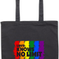 Love Knows No Limits Design - Premium colored cotton tote bag_BLACK_front