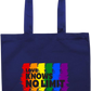 Love Knows No Limits Design - Premium colored cotton tote bag_BLUE_front