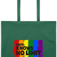 Love Knows No Limits Design - Premium colored cotton tote bag_DARK GREEN_front