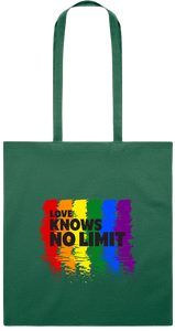 Love Knows No Limits Design - Premium colored cotton tote bag