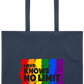 Love Knows No Limits Design - Premium colored cotton tote bag_FRENCH NAVY_front