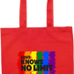 Love Knows No Limits Design - Premium colored cotton tote bag_RED_front