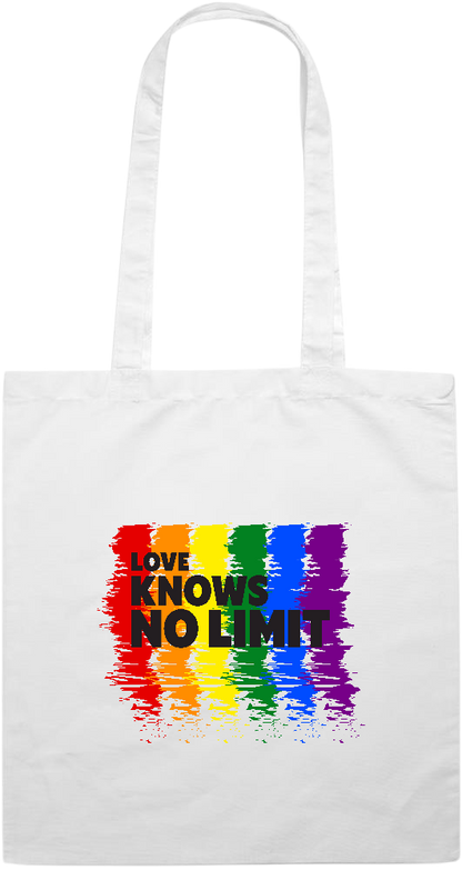 Love Knows No Limits Design - Premium colored cotton tote bag_WHITE_front