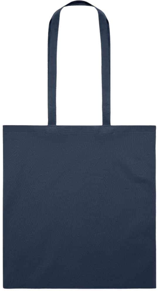 Love Knows No Limits Design - Premium colored cotton tote bag_FRENCH NAVY_back