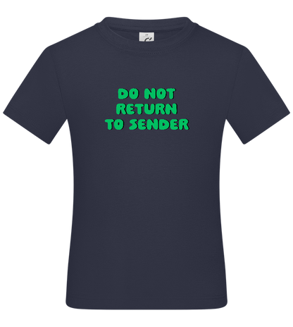 Do Not Return to Sender Design - Basic kids t-shirt_FRENCH NAVY_front