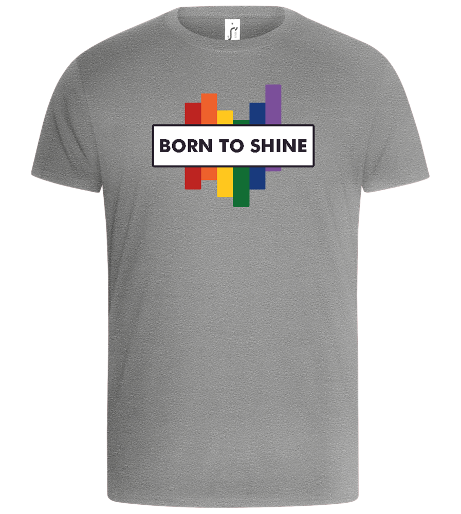 Born To Shine Rainbow Design - Basic Unisex T-Shirt_ORION GREY_front