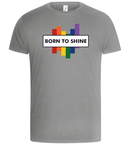 Born To Shine Rainbow Design - Basic Unisex T-Shirt_ORION GREY_front