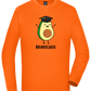 Graduation Bravocado Design - Comfort men's long sleeve t-shirt_ORANGE_front