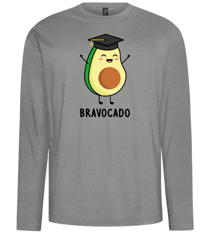 Graduation Bravocado Design - Comfort men's long sleeve t-shirt_ORION GREY_front