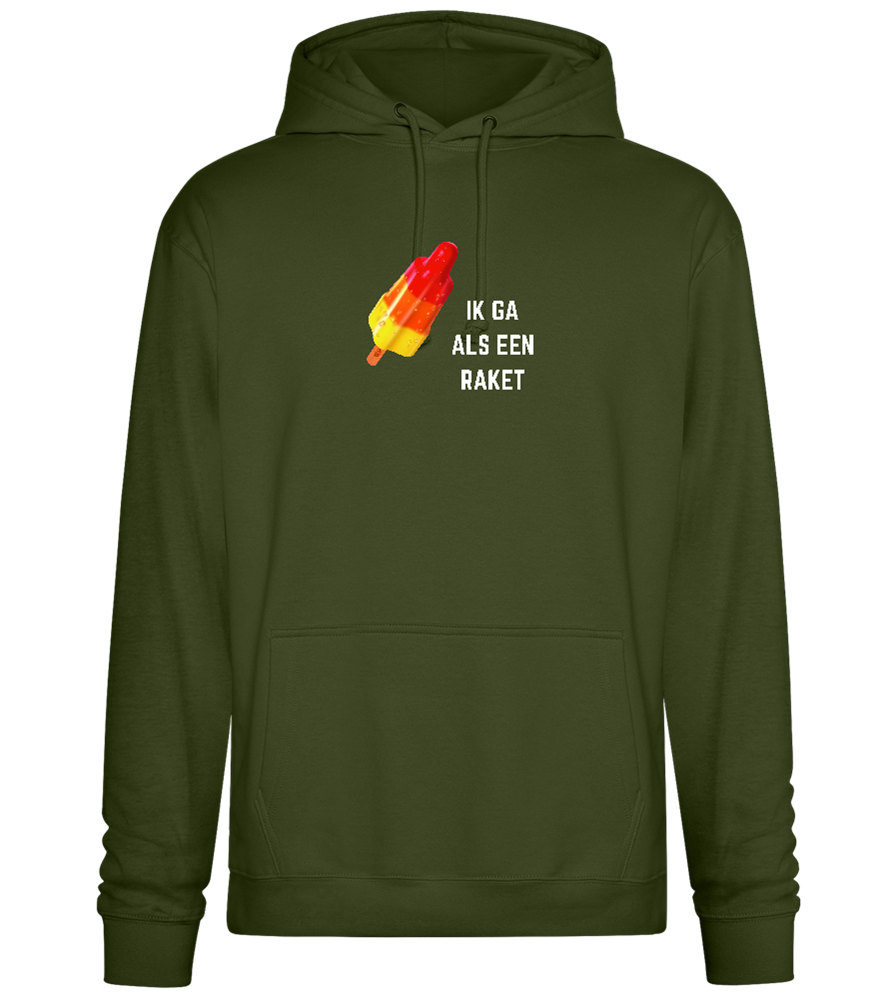 Ik Ga Als Een Raket Design - Premium Essential Unisex Hoodie_ARMY_front