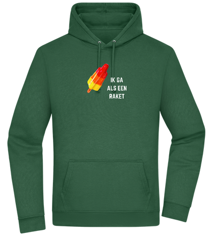 Ik Ga Als Een Raket Design - Premium Essential Unisex Hoodie_GREEN BOTTLE_front