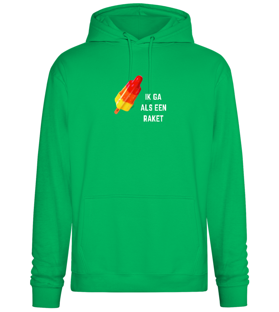 Ik Ga Als Een Raket Design - Premium Essential Unisex Hoodie_SPRING GREEN_front