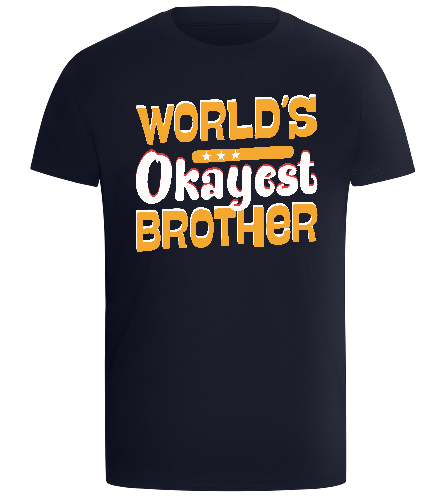 World's Okayest Brother Design - Comfort boys fitted t-shirt_FRENCH NAVY_front