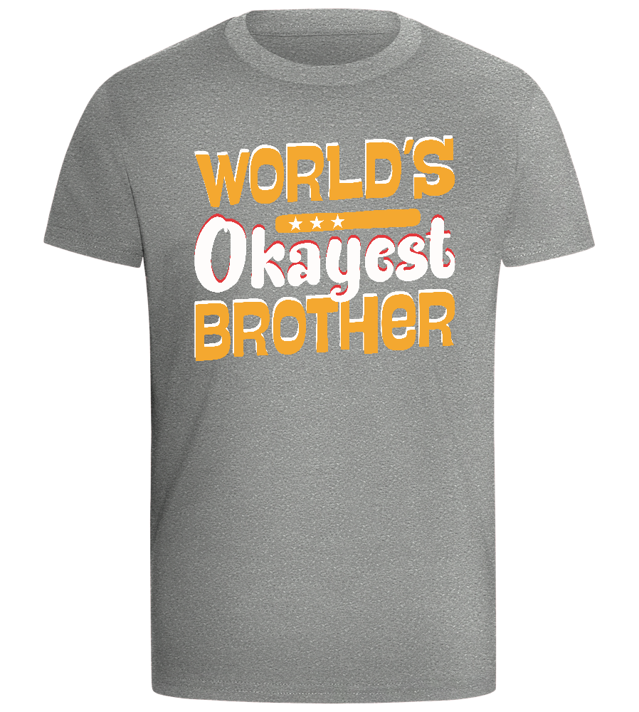 World's Okayest Brother Design - Comfort boys fitted t-shirt_ORION GREY_front