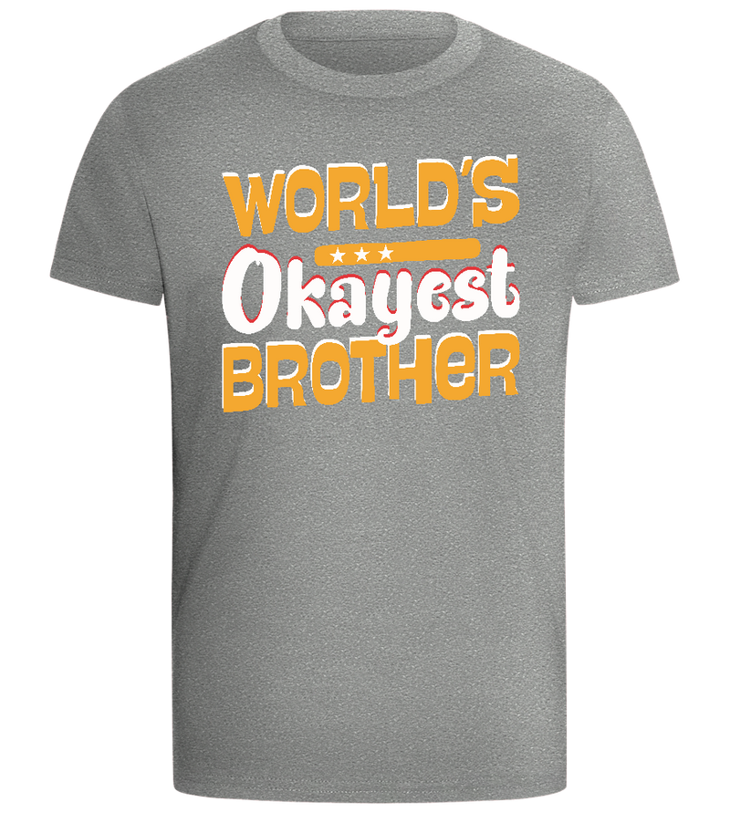 World's Okayest Brother Design - Comfort boys fitted t-shirt_ORION GREY_front