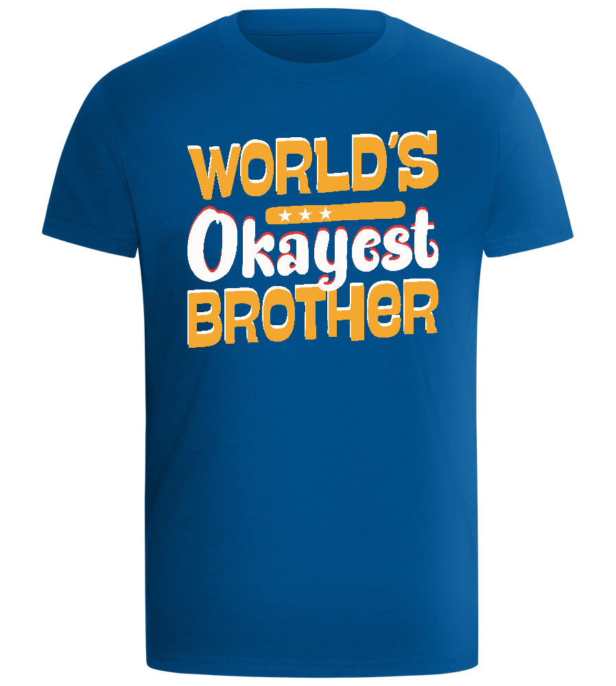 World's Okayest Brother Design - Comfort boys fitted t-shirt_ROYAL_front