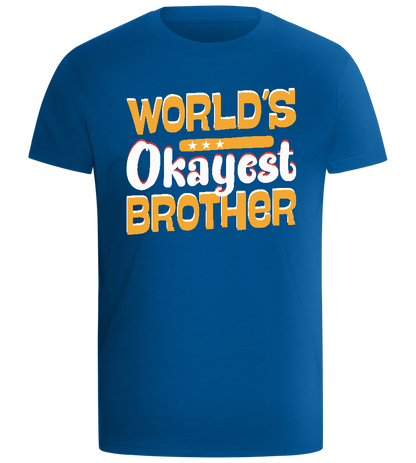 World's Okayest Brother Design - Comfort boys fitted t-shirt_ROYAL_front