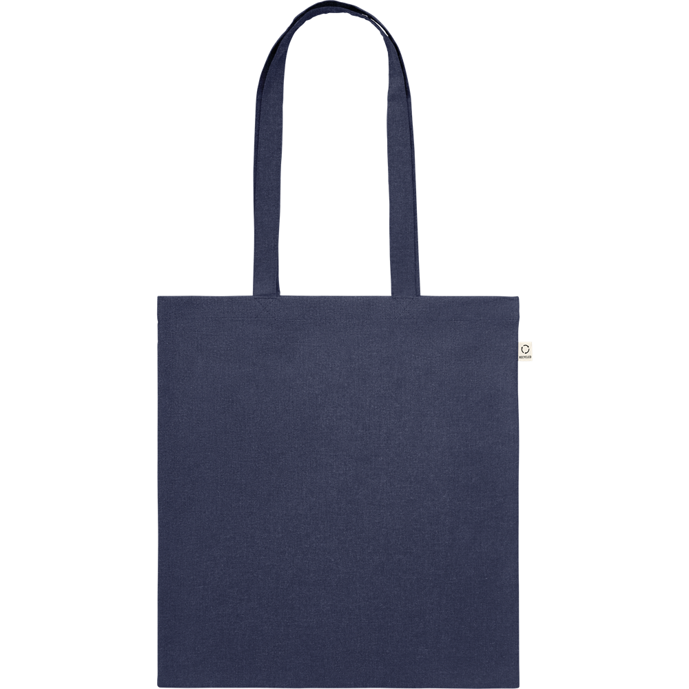Recycled Cotton Shopping Bag (Black)_BLUE_front