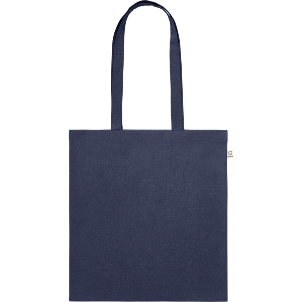 Recycled Cotton Shopping Bag (Black)_BLUE_front