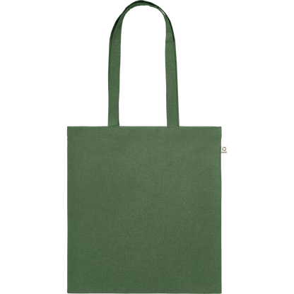 Recycled Cotton Shopping Bag (Black)_DARK GREEN_front