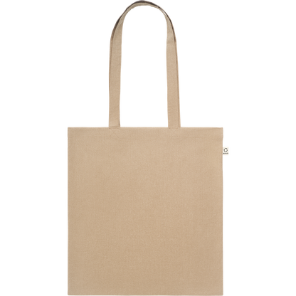 Recycled Cotton Shopping Bag (Black)_KHAKI_front