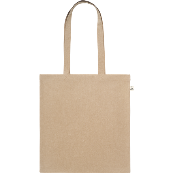 Recycled Cotton Shopping Bag (Black)_KHAKI_front