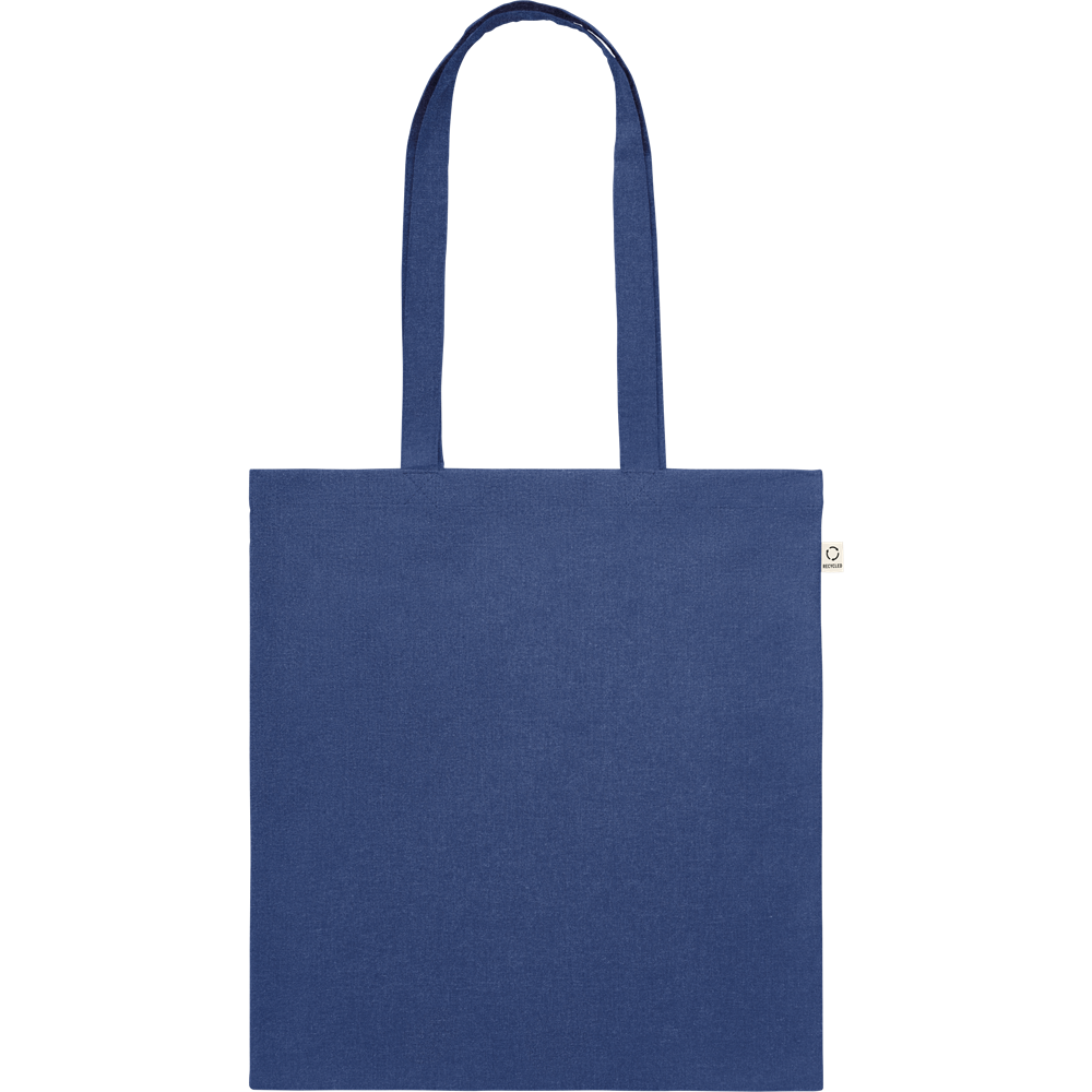 Recycled Cotton Shopping Bag (Black)_ROYAL BLUE_front