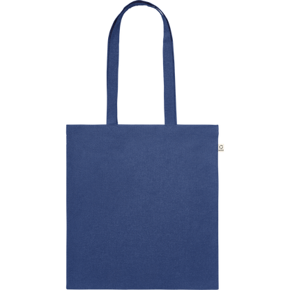 Recycled Cotton Shopping Bag (Black)_ROYAL BLUE_front