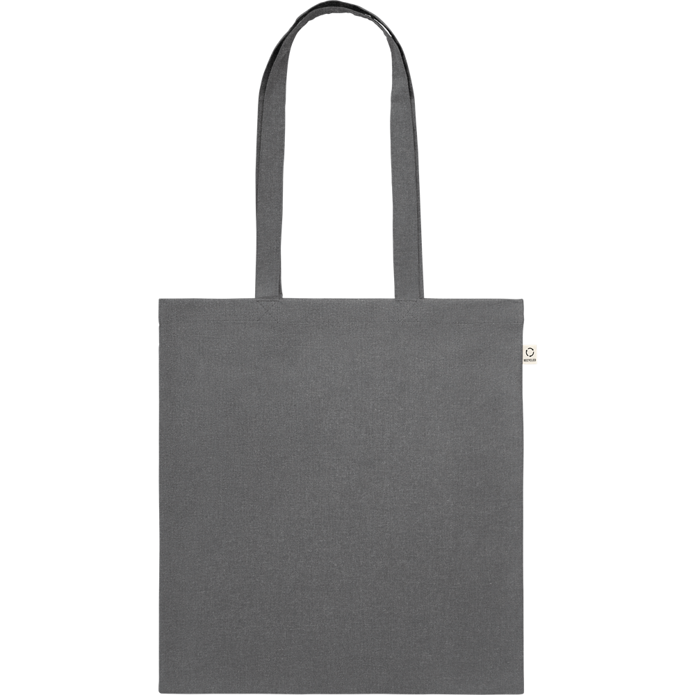 Recycled Cotton Shopping Bag (Black)_STONE GREY_front