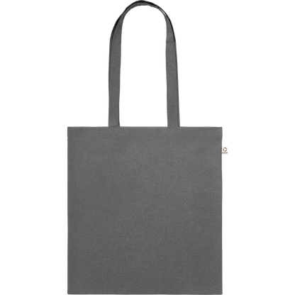 Recycled Cotton Shopping Bag (Black)_STONE GREY_front