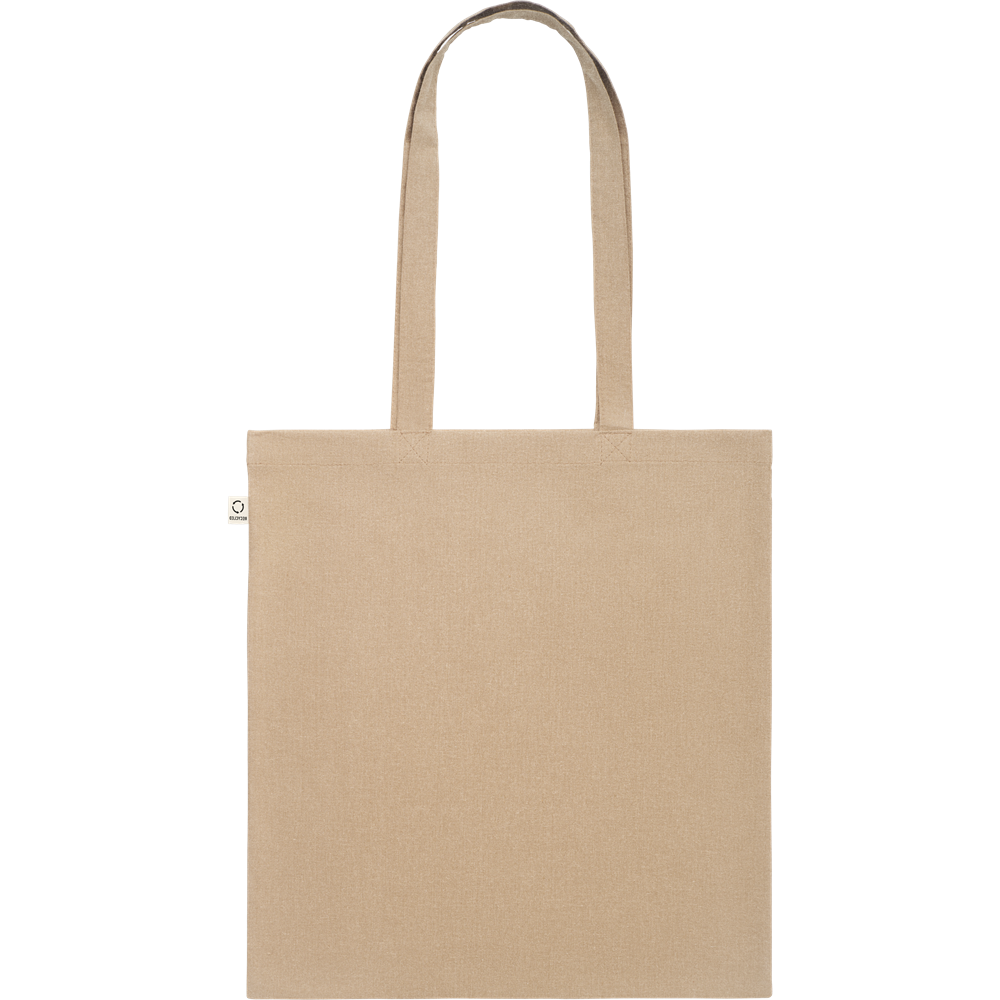 Recycled Cotton Shopping Bag (Black)_KHAKI_back