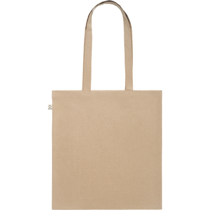 Recycled Cotton Shopping Bag (Black)_KHAKI_back